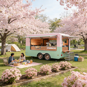 Bar Style Food Cart Open <b>Design</b> Mobile Beverage Cart for Cocktail, Soda and Drinks Outdoor <b>Service</b> - Product Image 1
