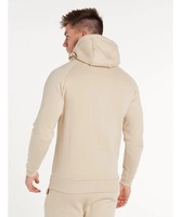 Özel yumuşak organik çikolata renk spor spor boy Hoodies erkekler beyaz tişörtü kadife eşofman seti