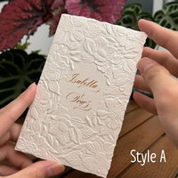 Livrets de Vœux de Mariage Personnalisés et Élégants, Faits Main, avec Bords Frangés et Motifs Floraux 3D en Relief, Invitations de Mariage