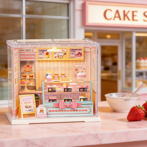 Kit de Casa de Muñecas en Miniatura <span class=keywords><strong>a</strong></span> Escala 1:18, Kit de Construcción de Casa de Muñecas con LED, Juguetes en Miniatura para Niños y Adultos, Regalo de Manualidades - Product Image 3