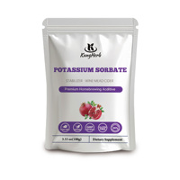 Conservateurs de qualité alimentaire végétaliens à marque privée OEM, sorbate de potassium en poudre 100g, additifs alimentaires, poudre de sorbate de potassium