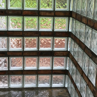 Brique de bloc de verre creux en cristal clair personnalisé pour décoration extérieure et escalier Options de conception personnalisées