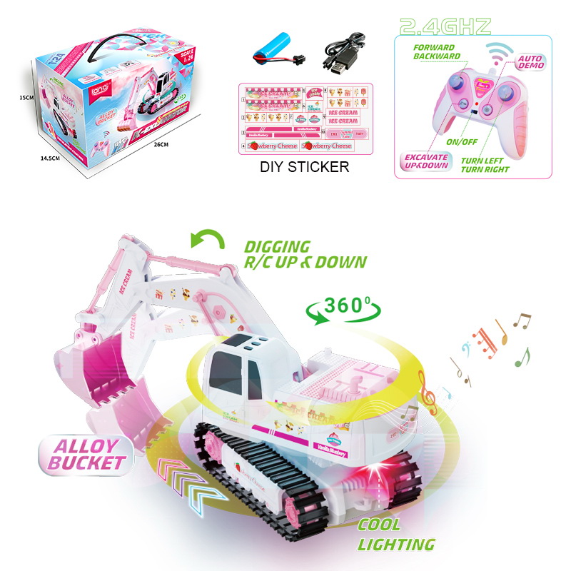 2024-2D   6CH Pink Alloy crawler excavator