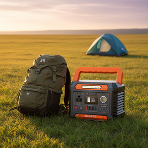 Station d'alimentation portable FlashFish 300W 230.88Wh, batterie lithium, générateur solaire, prise AC, lumière LED, camping en plein air - Product Image 2