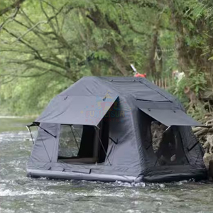 Vente en gros d'usine Tente de toit Voiture Tissu Oxford imperméable pour la maison le <span class=keywords><strong>camping</strong></span> Tente gonflable de toit entièrement automatique - Product Image 1
