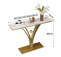 Table console de luxe pour hall d'hôtel, table d'appoint moderne pour entrée, projets de couloirs