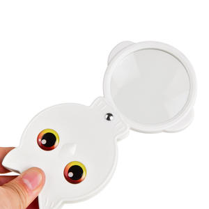 कार्टून उल्लू जेब मैग्निफायर मिनी पोर्टेबल 8x हैंडल हैंगिंग रस्सी के साथ आवर्धक ग्लास - Product Image 3