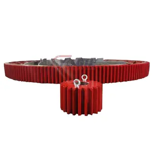 Girth Gear OEM Customized Large Diameter Half Girth Spur Cast Steel 45 Girth Gear For Rotary Dryer