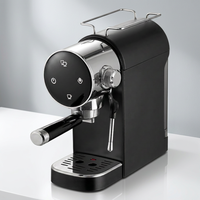 Machine à expresso tactile en plastique OEM/ODM d'usine avec fonction de pré-infusion, cafetière semi-automatique domestique pour personnalisation sous marque privée