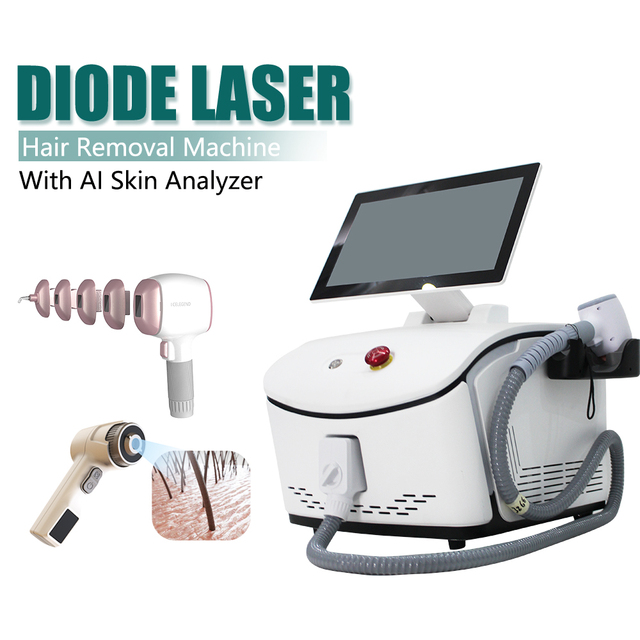 USFDA 510K Approved Portable 808NM Diode Laser Hair Removal Machine with Android OS & Interchangeable Spot Sizes