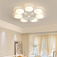Luminaire suspendu moderne personnalisé pour plafond, style crémeux, lampe de plafond en cristal LED chaude pour chambre à coucher