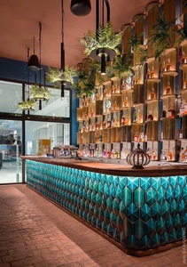 Custom Modern Pub Furniture Set Restaurant Showcase Decoration with LED <b>Lighting</b> Interior Bar Furniture Design for Pub - Product Image 4