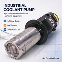 Pompe centrifuge multi-étages verticale H4V60 haute pression pour liquide de refroidissement CNC, destinée aux centres d'usinage par électroérosion, perçage, taraudage et convoyeur de copeaux de fer