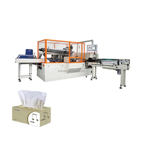 Ligne de production automatique de mouchoirs en boîte en pâte vierge, machine d'emballage de mouchoirs en forme de U