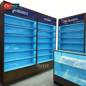 Présentoir de service design 3D Présentoir de magasin de détail Présentoir en verre Comptoir à cigarettes Magasin de fumée - Product Image 5