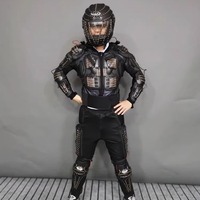Costume de robot LED pour scène, pour adultes - Unisexe, vêtements de performance de danse, matière polyester, costume de spectacle pour bar/boîte de nuit