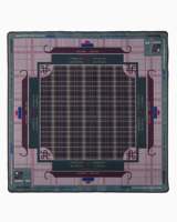 Tapis de jeu de mahjong américain pliable de luxe moderne avec pieds en acier inoxydable, en caoutchouc naturel écologique et antidérapant, idéal pour le poker