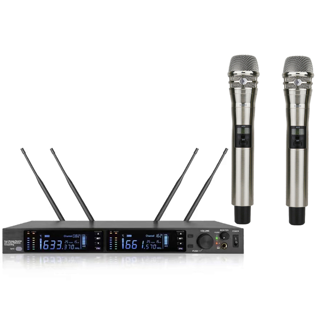 High Quality KSM8 Silver Handheld Wireless DJ Karaoke Microphone System ULXD AD2 K8 Handheld Cardioid Stage Music Performance