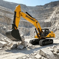 Excavatrice sur chenilles de 76 tonnes, 567 kW, avec godet de 4,5-5,5 m³ pour les travaux miniers et de terrassement de grande envergure