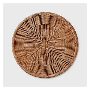 Modern Design Round Rattan Charger Plated Durable Eco-Friendly Plate for Hotel Restaurants Dessert Serving - Product Image 1