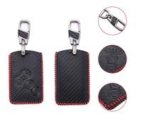 4 boutons En Fiber De Carbone En Cuir De Style De Voiture-Style Étui Protecteur Pour Renault Clio Logan Megane 2 3 Koleos Scenic Carte