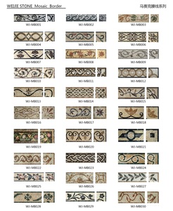 Azulejo de borde de mosaico de mármol <span class=keywords><strong>para</strong></span> piscina, decoración rectangular, <span class=keywords><strong>azulejos</strong></span> de borde de mosaico de piedra <span class=keywords><strong>para</strong></span> suelo de pared de baño - Product Image 2