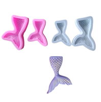 Moule en silicone sirène, outil de pâtisserie antiadhésif de qualité alimentaire, outil de cuisson sur le thème de la mer, moule queue de sirène rose