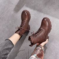 Bottines noires de luxe pour femmes - Élégantes en cuir PU, à lacets et fermeture éclair, confortables, décontractées, automne/hiver, talon plat, antidérapantes