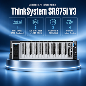 Brandneuer Thinksystem Sr675i V3 Dual Epyc 8x RTX Pro 6000 Blackwell GPU KI-Inferenz Genai 3U Rack-Server auf Lager Sr675i V3 - Product Image 1