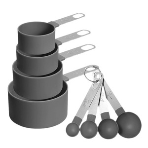 Ensembles de tasses <span class=keywords><strong>et</strong></span> cuillères doseuses de qualité alimentaire avec poignées en acier inoxydable pour une pâtisserie sûre <span class=keywords><strong>et</strong></span> saine - Product Image 2