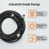 Câble d'extension aviation OEM M12/M16/Gx12/GX16, adaptateur 3-10 broches mâle/femelle, âme en cuivre, isolation PVC, longueur personnalisée, électronique