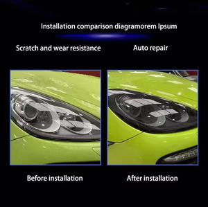 Película de tinte autocurativa de gran calidad para faros delanteros de coche CAMBIO DE Color negro oscuro antiarañazos PPF TPH colocado en las luces del coche - Product Image 6