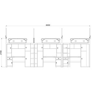 <span class=keywords><strong>Lit</strong></span> <span class=keywords><strong>mural</strong></span> classique pleine grandeur en métal <span class=keywords><strong>avec</strong></span> armoire intégrée | pour appartement, école, dortoir, hôtel - Product Image 5