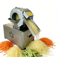YYHB Multifunctionele Gemotoriseerde Groentehakker met 2-4mm verwisselbare messen 220V 1800W 12.5KG voor commerciële catering