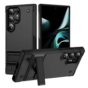 Großhandel individuell schockgeprüfter PC Telefon Hülle für Samsung Galaxy S24 Ultra einschließlich Kickstand