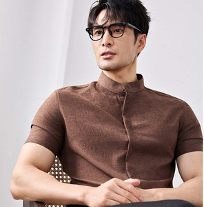 Camisas de Exportación de China para Hombre, Camisa Blanca de Verano, Estilo Casual, Retro, de Manga Corta, Acepta Personalización, Precio Más Bajo - Product Image 6