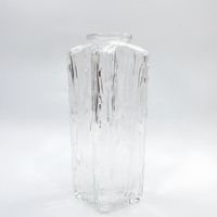 Carafe en verre transparent gaufré épais de style minimaliste moderne européen pour whisky, brandy, bourbon