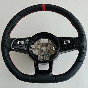 Volante de Cuero Personalizado para VW <span class=keywords><strong>Golf</strong></span> Polo Caddy Beetle MK4 <span class=keywords><strong>MK7</strong></span> 7.5R - Product Image 1