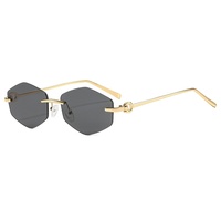 7824 Lunettes de soleil tendance à monture intégrale et bords coupés en forme de diamant, pour hommes et femmes, personnalisées, protection UV400, classiques et universelles