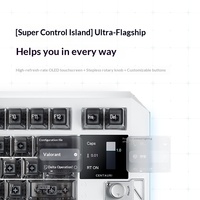 MelGeek Centauri 60 80 Sakelar Magnetik 325PPI Layar Sentuh OLED Tombol Putar Aluminium Penuh RGB Keyboard Berkabel dan Mouse Nirkabel Combo
