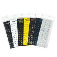 Autocollants de clavier en PVC imperméable mat en gros pour ordinateurs portables, plusieurs couleurs, centaines de langues, en stock, livraison immédiate