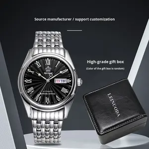 <span class=keywords><strong>Montre</strong></span> pour <span class=keywords><strong>homme</strong></span>, rétro, double calendrier, couronne automatique, mécanique, acrylique, étanche à 30 m, <span class=keywords><strong>montre</strong></span>-bracelet pratique pour les affaires, soldes - Product Image 4