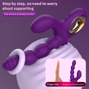 Vibrador Anal de Doble Uso |   <span class=keywords><strong>Dildo</strong></span> con Movimiento de Empuje para Estimulación del Punto G y del Clítoris, Juguete Sexual Unisex para Adultos - Product Image 3