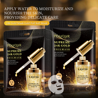 Masque facial complet végétalien POUQUR 24k Or, blanchissant, hydratant, à l'acide hyaluronique et à la niacinamide