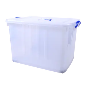 Giá Rẻ Dung Tích Lớn Nhựa PP Stackable 160L Lớn Rõ Ràng Lưu Trữ Hộp Cho Đồ Chơi Quần Áo Đồ Thủ Công Mỹ Nghệ - Product Image 1