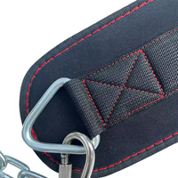 Équipement de gymnastique confortable en polyester et nylon chaîne pondérée soutien de la taille haltérophilie traction ceinture de trempage avec chaîne