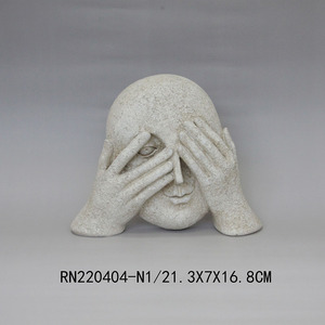All'ingrosso decorazione <span class=keywords><strong>di</strong></span> Halloween <span class=keywords><strong>arte</strong></span> regali decorazioni statua pensatore non <span class=keywords><strong>vedere</strong></span> il male non sentire nessun male parlare male astratta faccia ornamento - Product Image 5