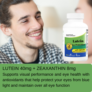كبسولات لوتين وزيكسانثين لحماية العين، مكمل غذائي صحي للعيون من إنتاج الشركة الأصلية - Product Image 2