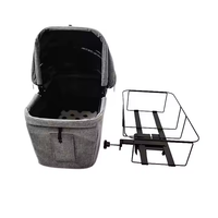 Grand panier pliant pour chien et chat avec siège arrière amovible pour vélo arrière