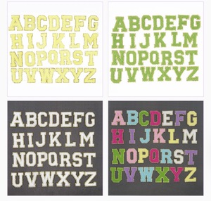 Em Estoque: <span class=keywords><strong>Patches</strong></span> de Letras <span class=keywords><strong>Chenille</strong></span> Autoadesivos |   <span class=keywords><strong>Patches</strong></span> de Letras em Glitter Dourado para Bolsas e Moletons - Product Image 4